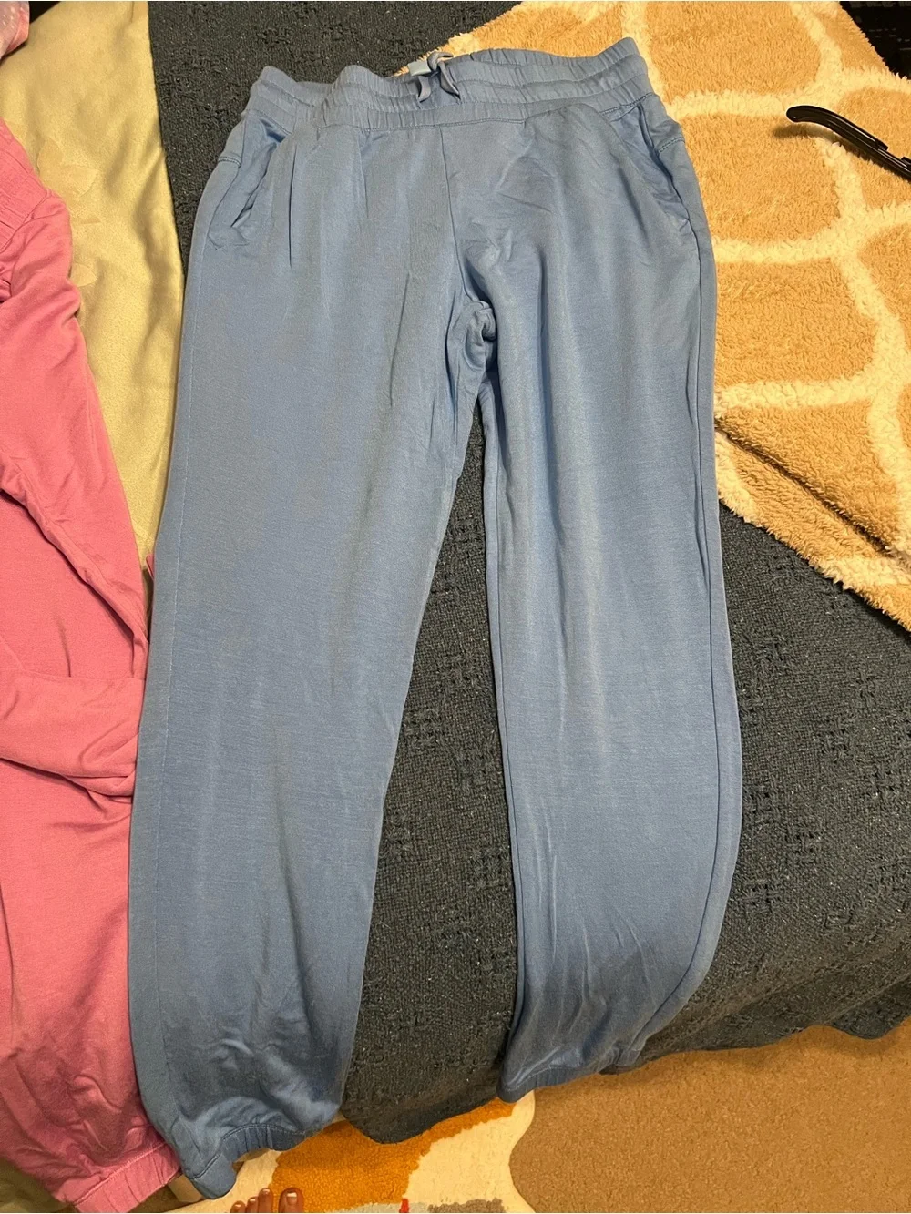 2 all in motion Girls large 10/12 joggers Pink and Blue